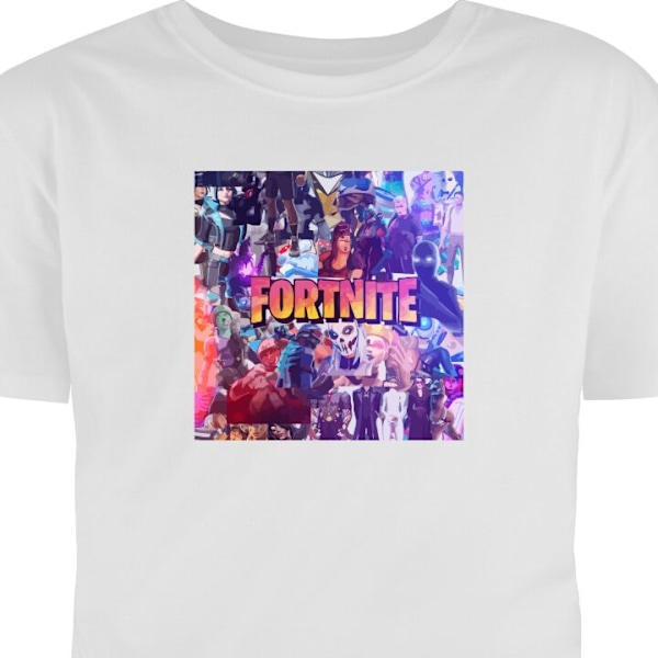 Barn-T-shirt | Bekväm T-shirt för Barn Fortnite vit 7-8 År