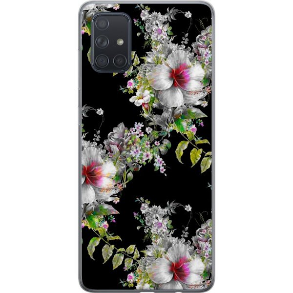 Samsung Galaxy A71 Läpinäkyvä kuori Kukkanäyttö