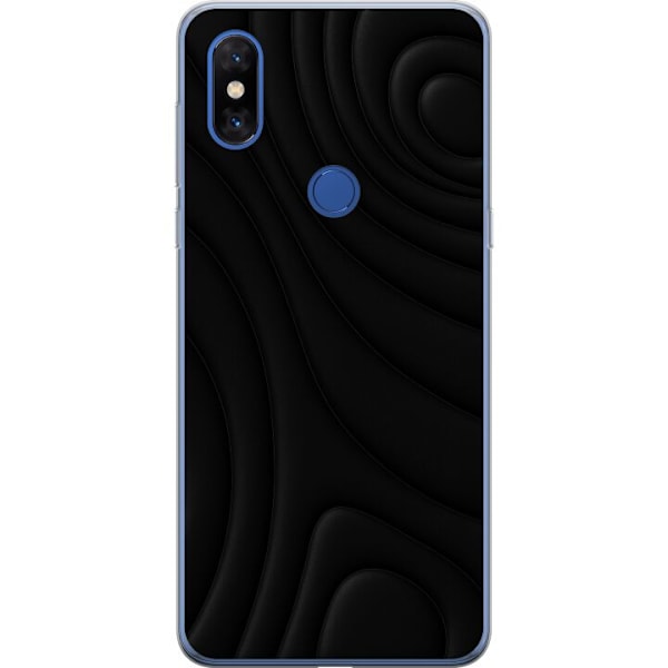Xiaomi Mi Mix 3 Läpinäkyvä kuori Tummat Aallot