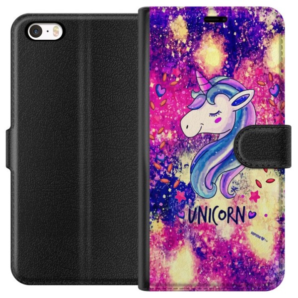Apple iPhone 5 Plånboksfodral Unicorn Enhörning