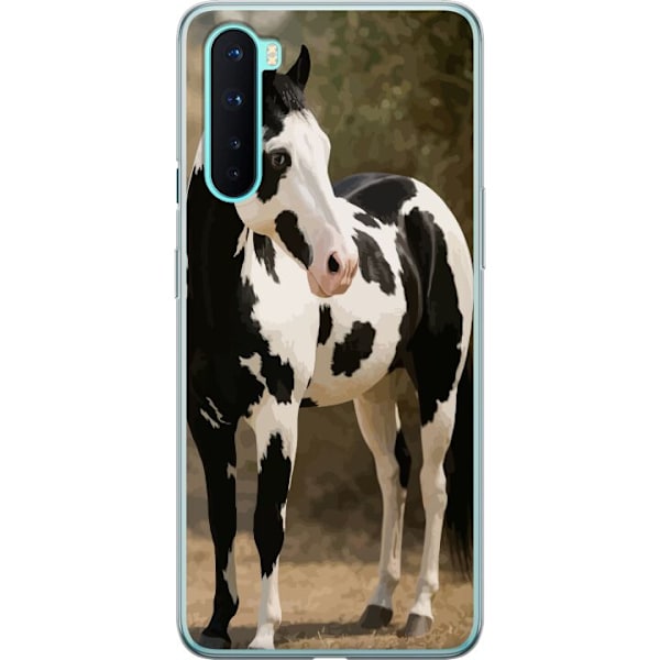 OnePlus Nord Genomskinligt Skal Vacker Häst – elegant illus