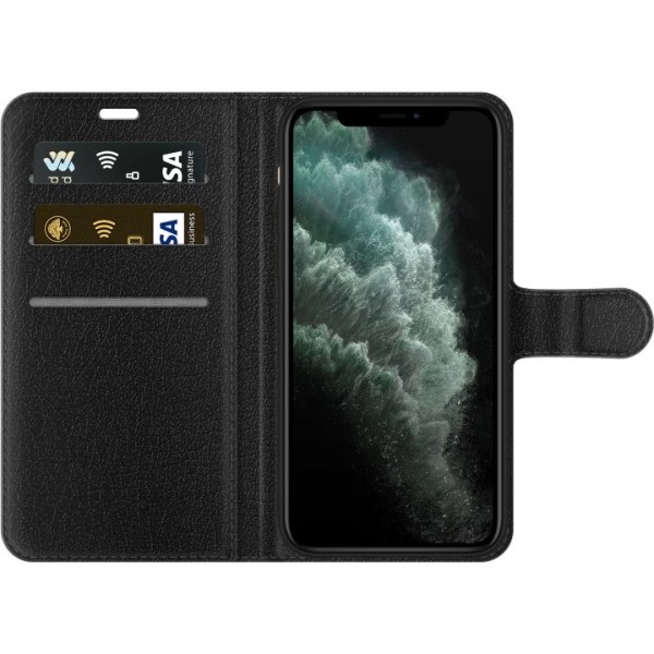 Apple iPhone 11 Pro Plånboksfodral Leather Black