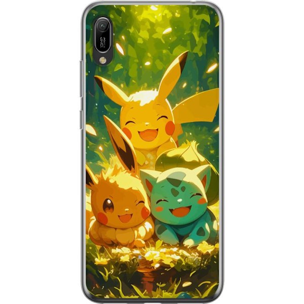 Huawei Y6 Pro (2019) Genomskinligt Skal Pixelmonster spelstil