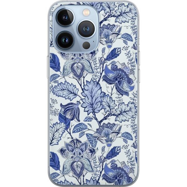 Kompatibelt Mobildeksel til Apple iPhone 13 Pro Blomster Blå...