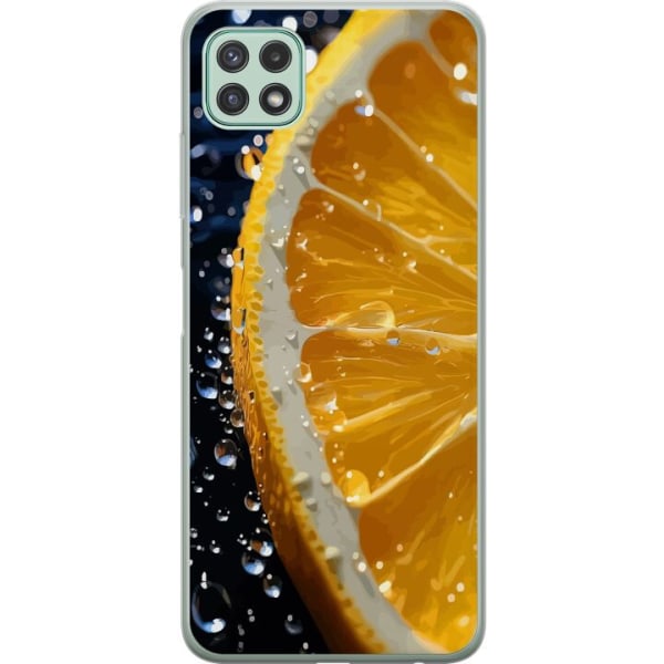 Samsung Galaxy A22 5G Läpinäkyvä kuori Appelsiini