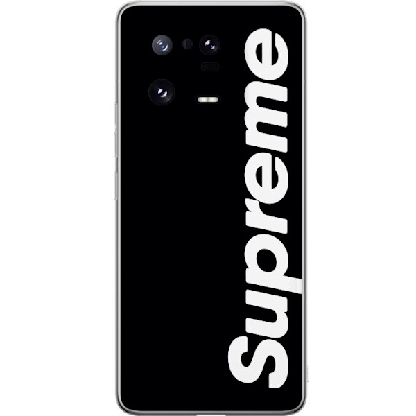 Xiaomi 13 Pro Gennemsigtig cover Supreme Sort Hvid Streetwear Design Klassisk Modeikon Trend Urban Stil Grafiskt Motiv Populær