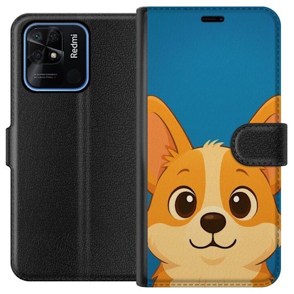 Xiaomi Redmi 10C Plånboksfodral Hello Corgi