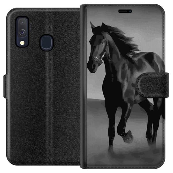 Kompatibelt Lommeboketui til Samsung Galaxy A40 Mørk Hest