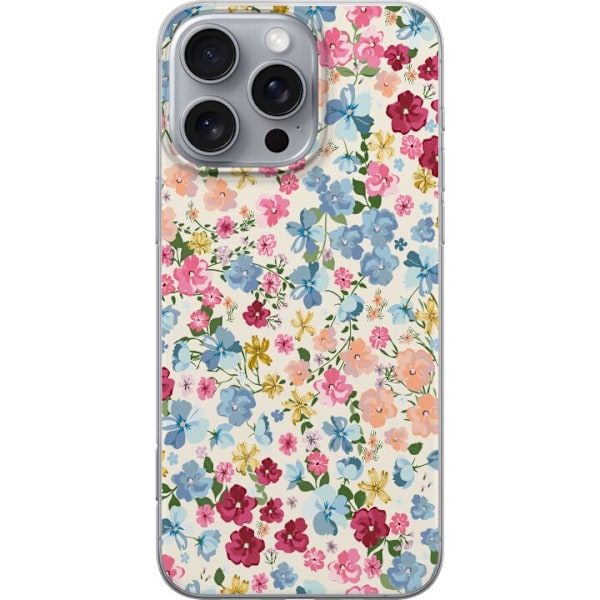 Apple iPhone 16 Pro Max Gennemsigtig cover Blomster