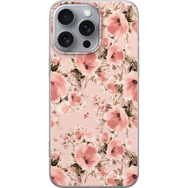 Apple iPhone 16 Pro Max Gjennomsiktig deksel Blomster