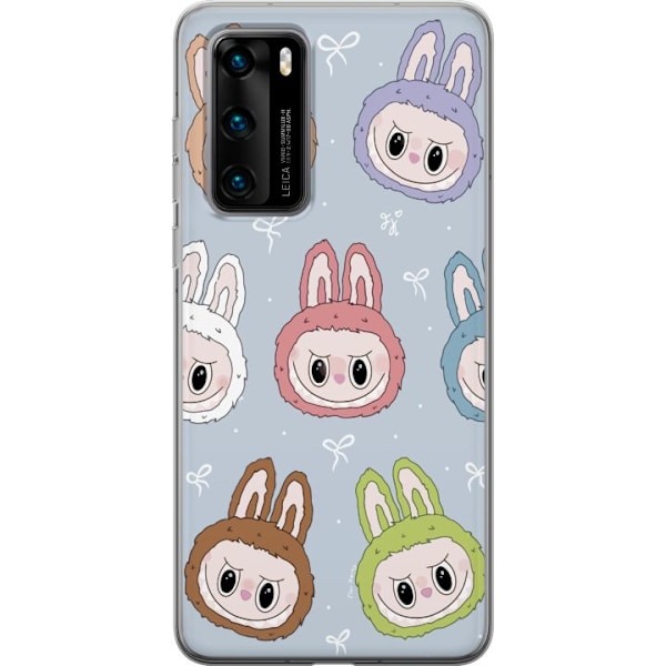 Huawei P40 Läpinäkyvä kuori Pastel Labubu