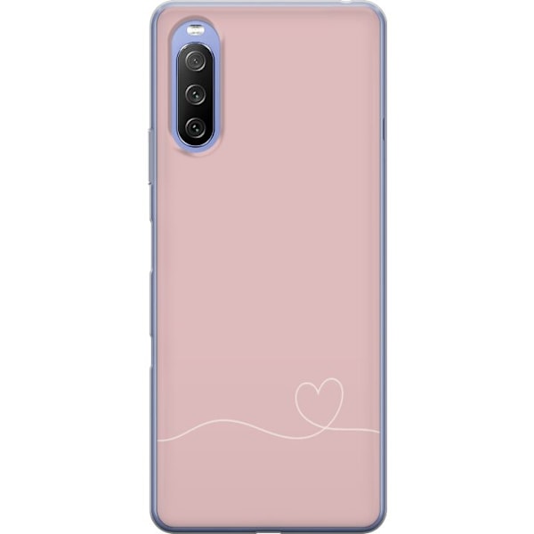 Sony Xperia 10 III Läpinäkyvä kuori Ruusunpunainen Aivot Suunnittelu