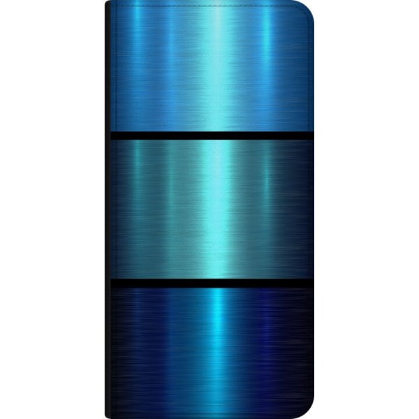 Apple iPhone 12  Lompakkokotelo Sininen Metalliset Rajat