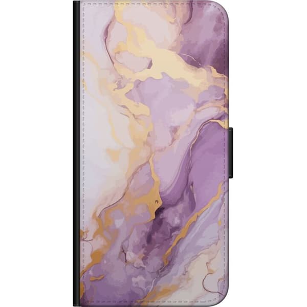 Kompatibelt Lommeboketui til Samsung Galaxy Note9 Marmor Lilla Gull
