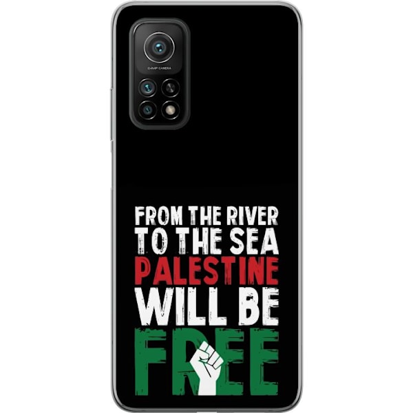Xiaomi Mi 10T 5G Genomskinligt Skal Free Palestine – politiskt statement med kraftfullt grafiskt uttryck