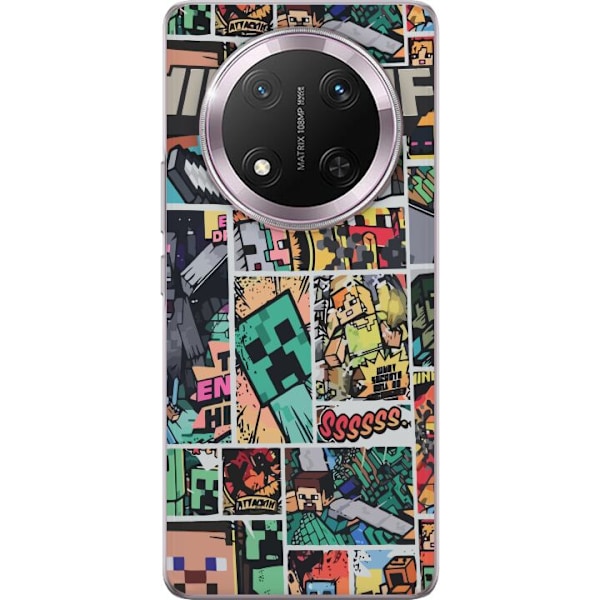 Honor Magic7 Lite Läpinäkyvä kuori Minecraft Taide