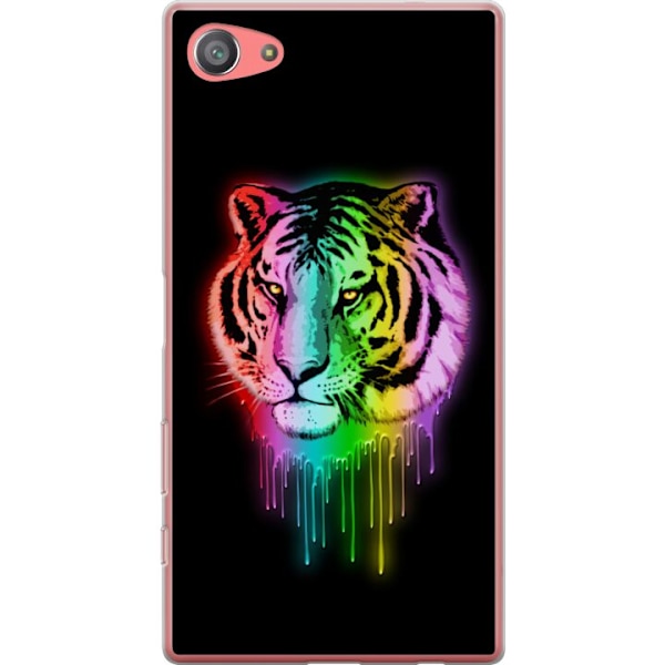 Sony Xperia Z5 Compact Cover / Mobilcover - Neon Tigeren