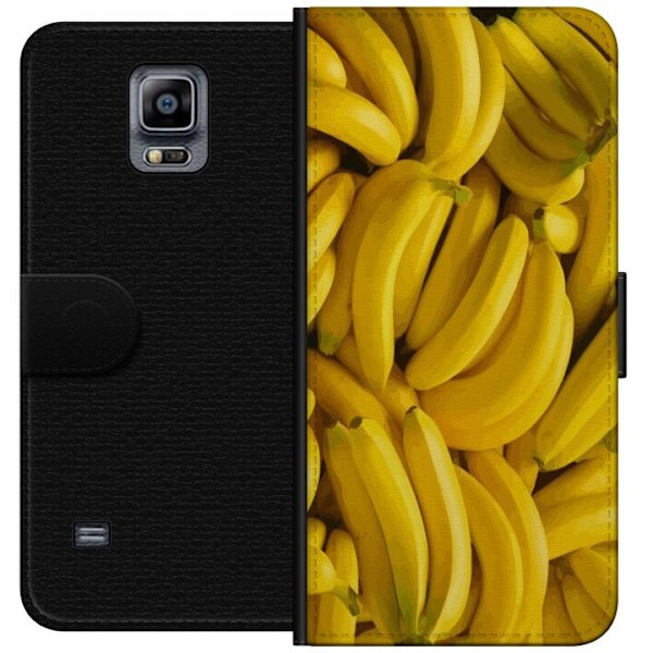 Samsung Galaxy Note 4 Plånboksfodral Banana Pattern – lekfullt mönster med gula bananer