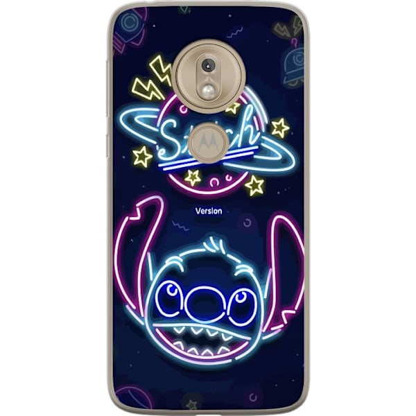 Motorola Moto G7 Play Genomskinligt Skal Stitch Neon