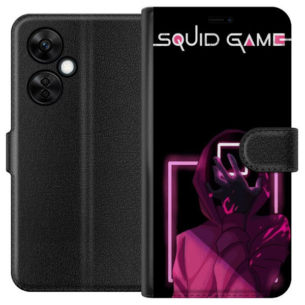 OnePlus Nord CE3 Plånboksfodral Squid Game Tema Populär Serie Motiv Grafiskt Ikoniskt Design Asiatisk Popkultur Spänning Drama