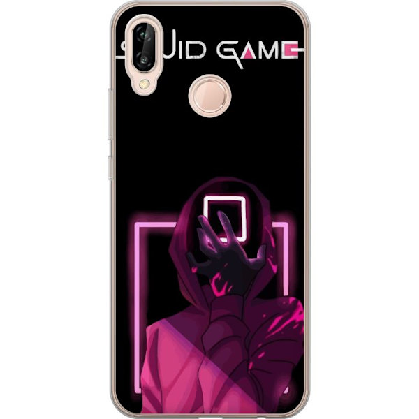 Huawei P20 lite Läpinäkyvä kuori Squid Game Teema Suosittu Sarja Motiivi Graafinen Ikoninen Suunnittelu Aasialainen Popkulttuuri Jännitys Draama