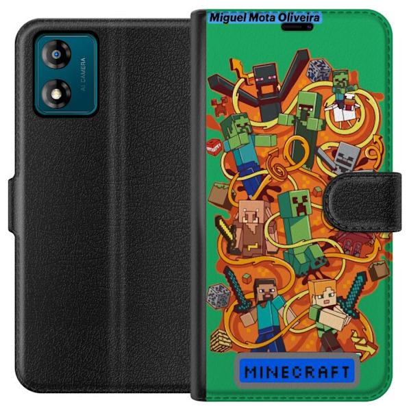 Motorola Moto E13 Tegnebogsetui Minecraft