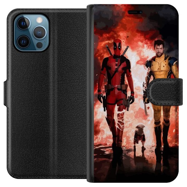 Apple iPhone 12 Pro Lompakkokotelo Wolverine Deadpool