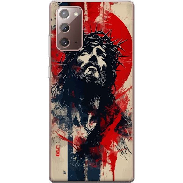 Samsung Galaxy Note20 Läpinäkyvä kuori Jeesus ristillä - kristillinen aihe vahvalla symboliikalla uskosta ja toivosta