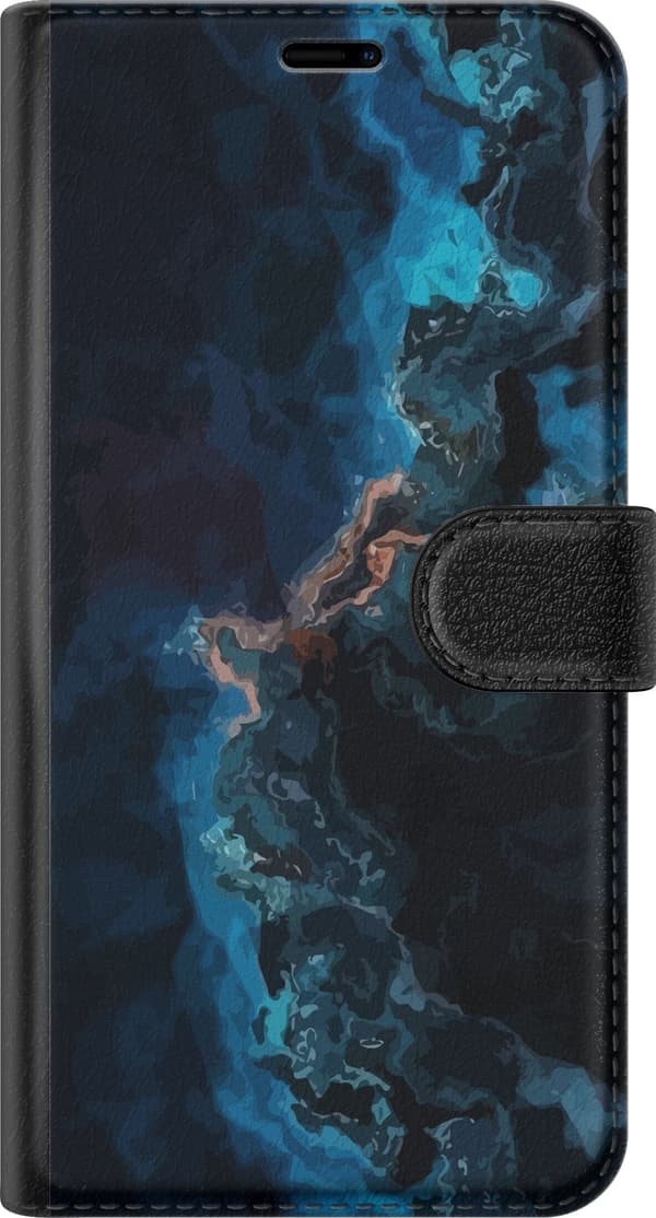 Kompatibel Tegnebogsetui til Apple iPhone 12 mini Galakse Marmor