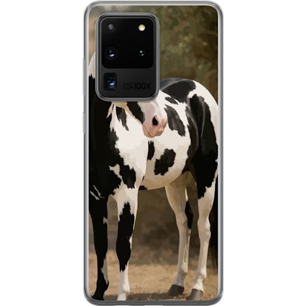 Samsung Galaxy S20 Ultra Genomskinligt Skal Vacker Häst – elegant illustration av hästmotiv