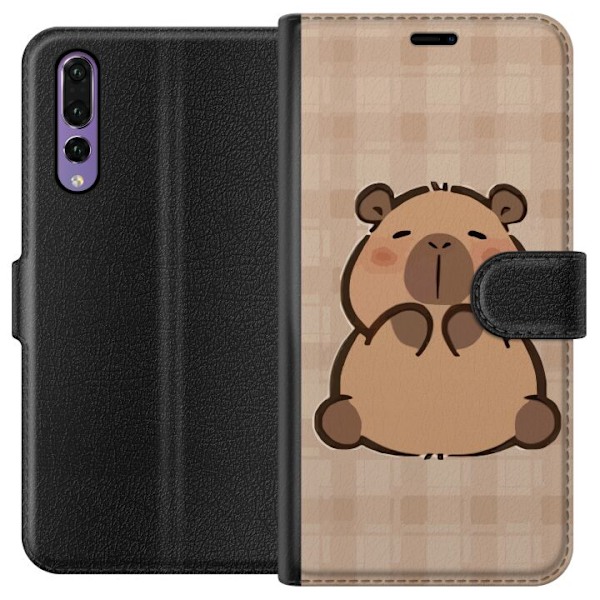 Huawei P20 Pro Tegnebogsetui Mobilskal kawaii capybara flera figurer japansk stil