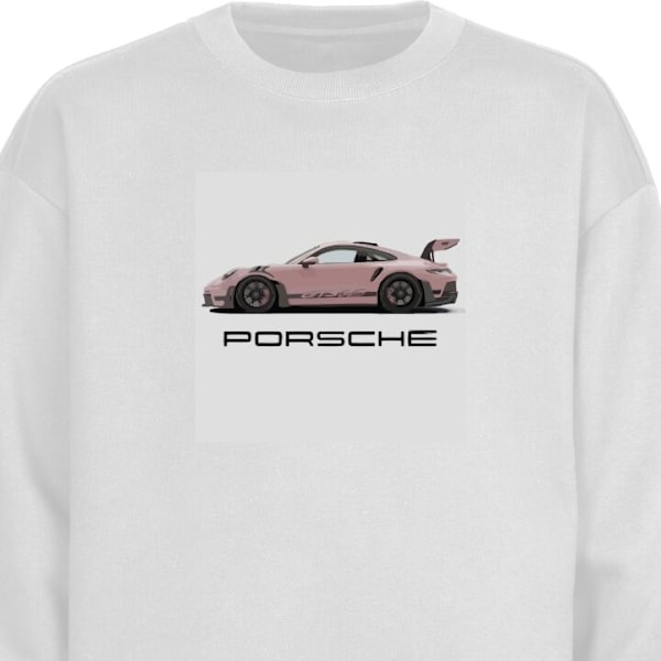 Sweatshirt for Voksen | Klassisk Collegegenser Porsche 911 Pin hvit XXL