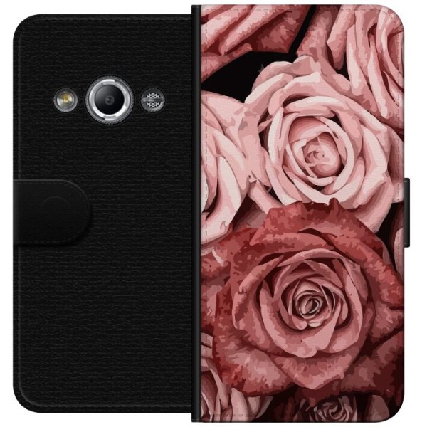 Samsung Galaxy Xcover 3 Lompakkokotelo Ruusut