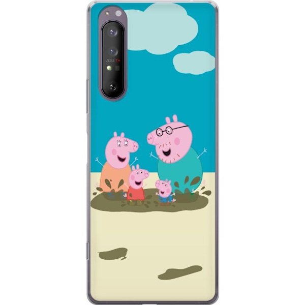 Sony Xperia 1 II Gjennomsiktig deksel Greta Gris Familien Geor
