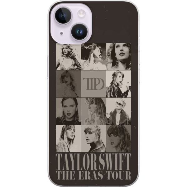 Apple iPhone 14 Läpinäkyvä kuori Taylor Swift Musta/Valkoin