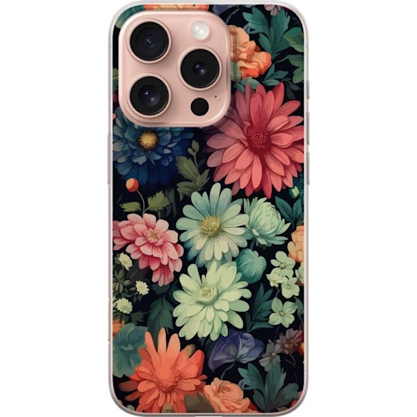 Apple iPhone 16 Pro Gjennomsiktig deksel Blomster