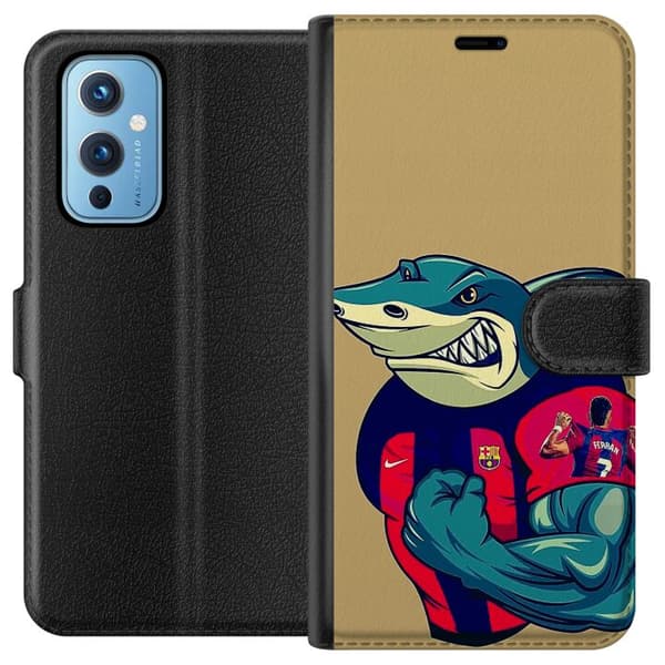 Kompatibel Tegnebogsetui til OnePlus 9 Haj med Ferran Torres blå