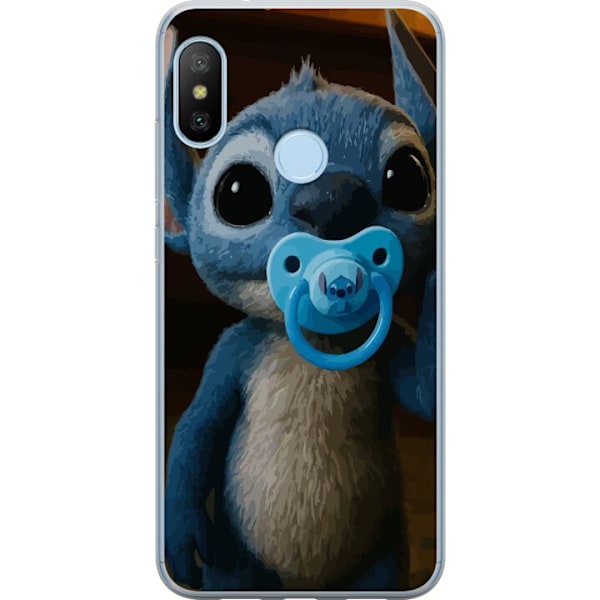 Xiaomi Mi A2 Lite Läpinäkyvä kuori Stitch & Napp - vauvateema söpöllä hahmolla