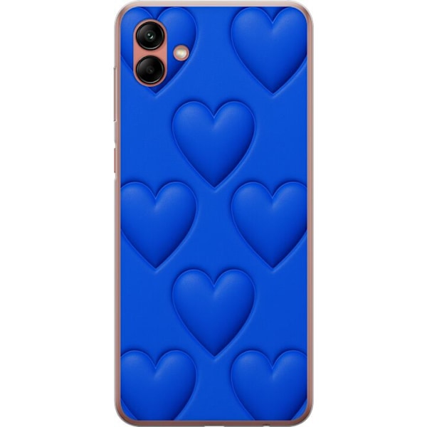 Samsung Galaxy A04 Genomskinligt Skal Blue Hearts