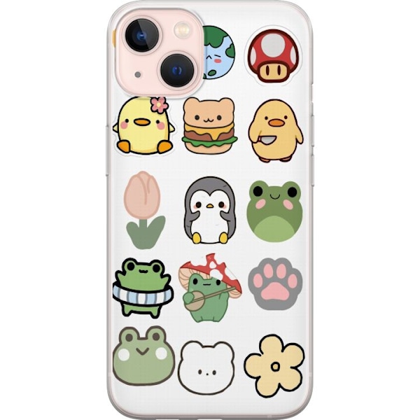 Apple iPhone 13 mini Genomskinligt Skal Kawaii Friends – sö