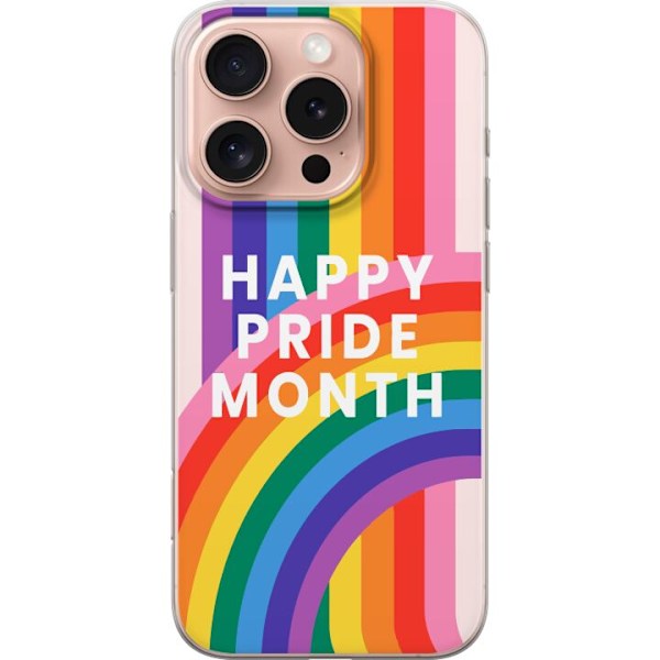 Apple iPhone 16 Pro Läpinäkyvä kuori Happy Pride Month