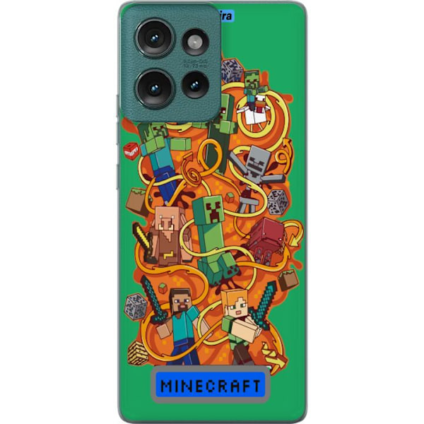 Motorola Edge 50 Genomskinligt Skal Minecraft