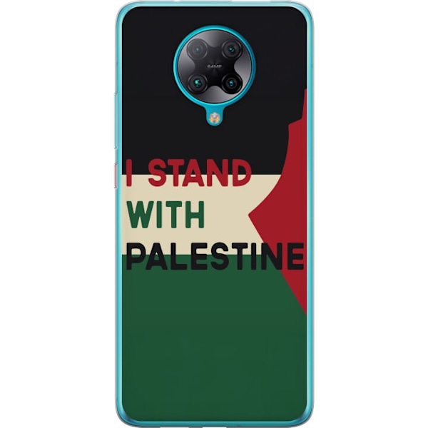 Xiaomi Poco F2 Pro Genomskinligt Skal Stand with Palestine – solidaritetsdesign med starkt budskap