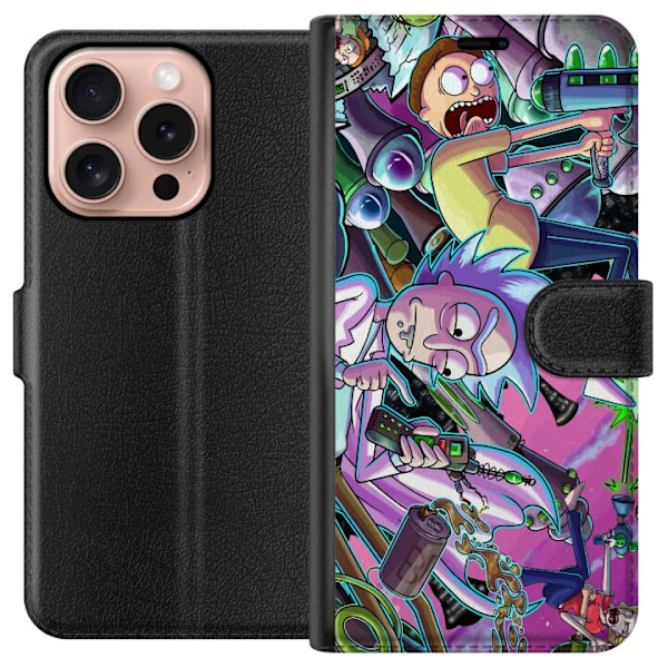 Apple iPhone 16 Pro Tegnebogsetui Rick og Morty