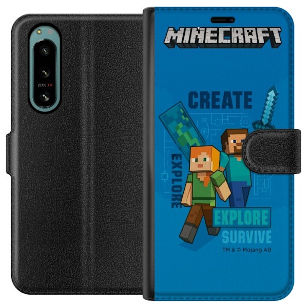 Sony Xperia 5 IV Tegnebogsetui Minecraft Huler