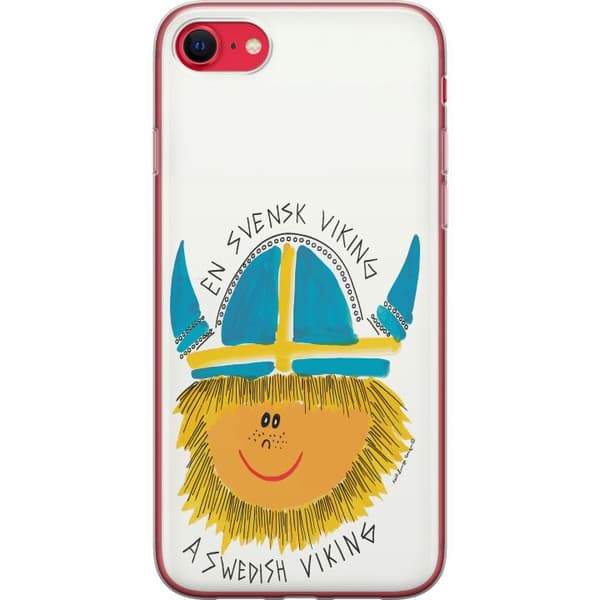 Kompatibelt Mobildeksel til Apple iPhone SE (2022) Svensk viking hvit
