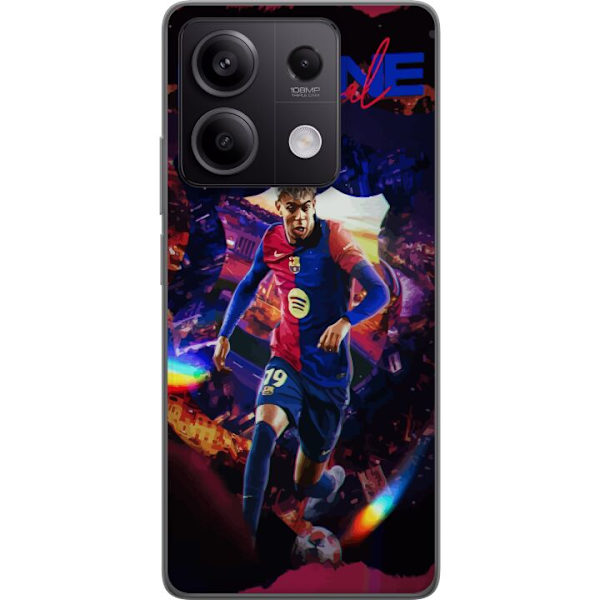 Xiaomi Redmi Note 13 Läpinäkyvä kuori Yamal Rising Talent FC Barcelona Pelaaja Nuori Jalkapalloilija Suosittu Motiivi Urheilu Espanja Lahjakkuus