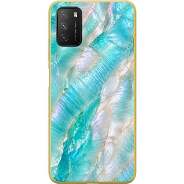 Kompatibelt Mobildeksel til Xiaomi Poco M3  Turkis perlemorgrafikk turkis