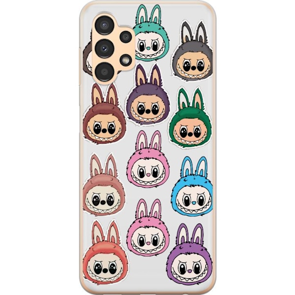 Samsung Galaxy A13 Läpinäkyvä kuori Labubu Macaron Monster