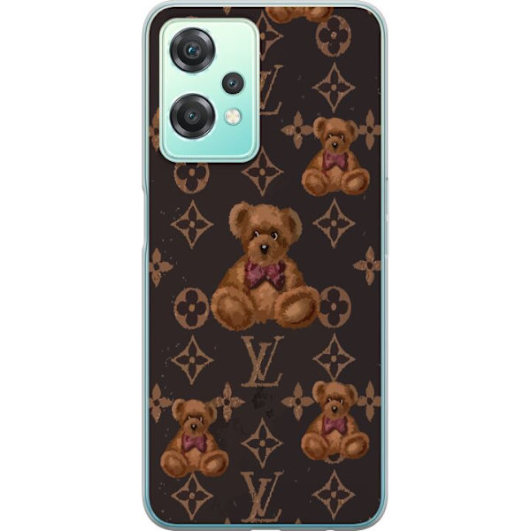 OnePlus Nord CE 2 Lite 5G Genomskinligt Skal Louis Vuitton Teddy Bear Mönster Lyx Mode Design Populärt Motiv Fashion Trend Lyxiga Accessoarer
